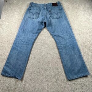 Levi's 514 Slim Straight Jeans Mens 34 Blue Denim Medium Wash Streetwear Outdoor